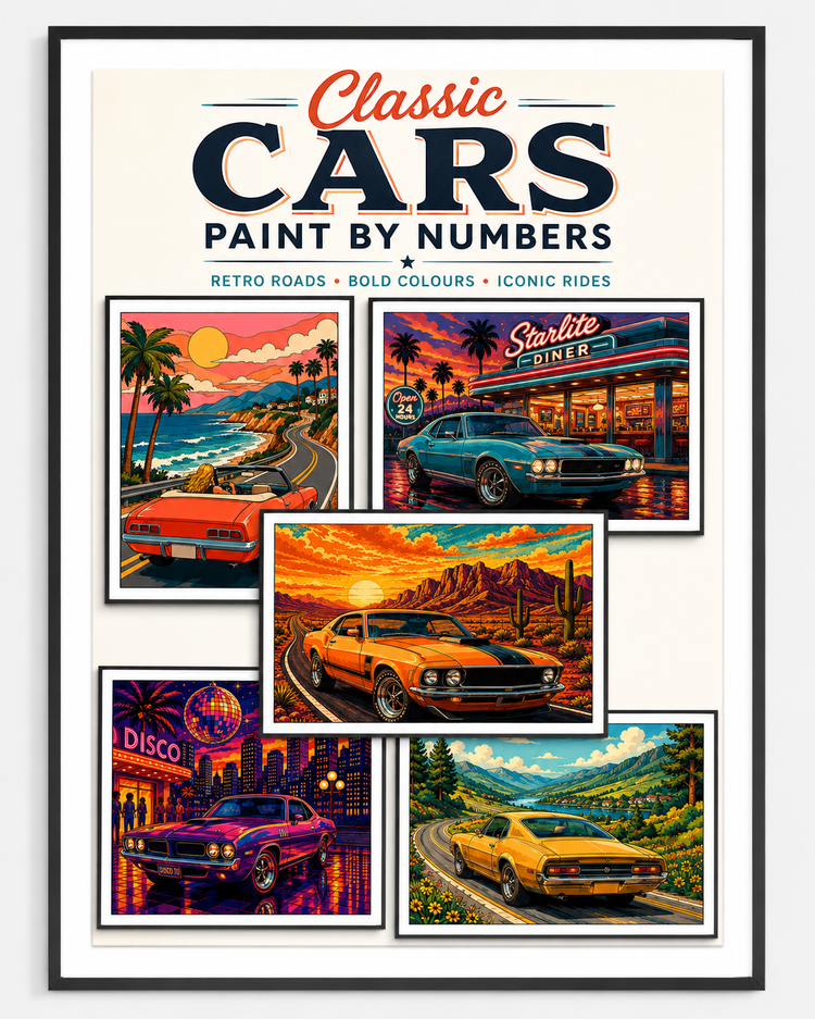 Classic Cars Paint By Numbers