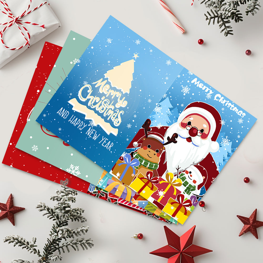 Paint by Numbers Christmas Card - Santa Collection (Set of 6)