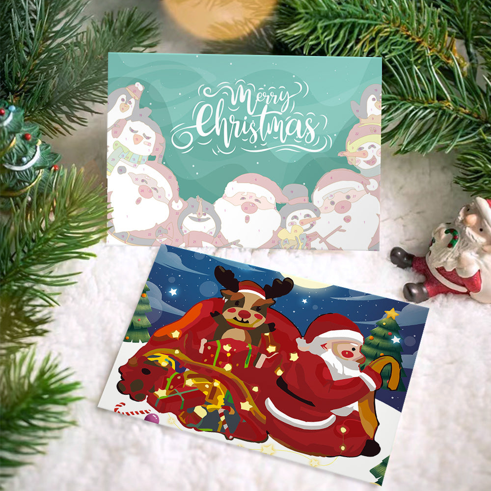 Paint by Numbers Christmas Card - Gifts Collection (Set of 6)