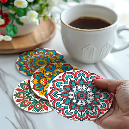 Mandala Print Paint By Numbers Coaster Set (6 Pack)