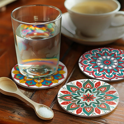 Mandala Print Paint By Numbers Coaster Set (6 Pack)