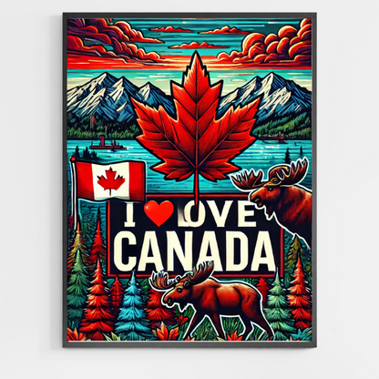 I Love Canada - DIY Paint by Numbers