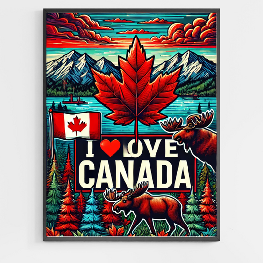 I Love Canada - DIY Paint by Numbers