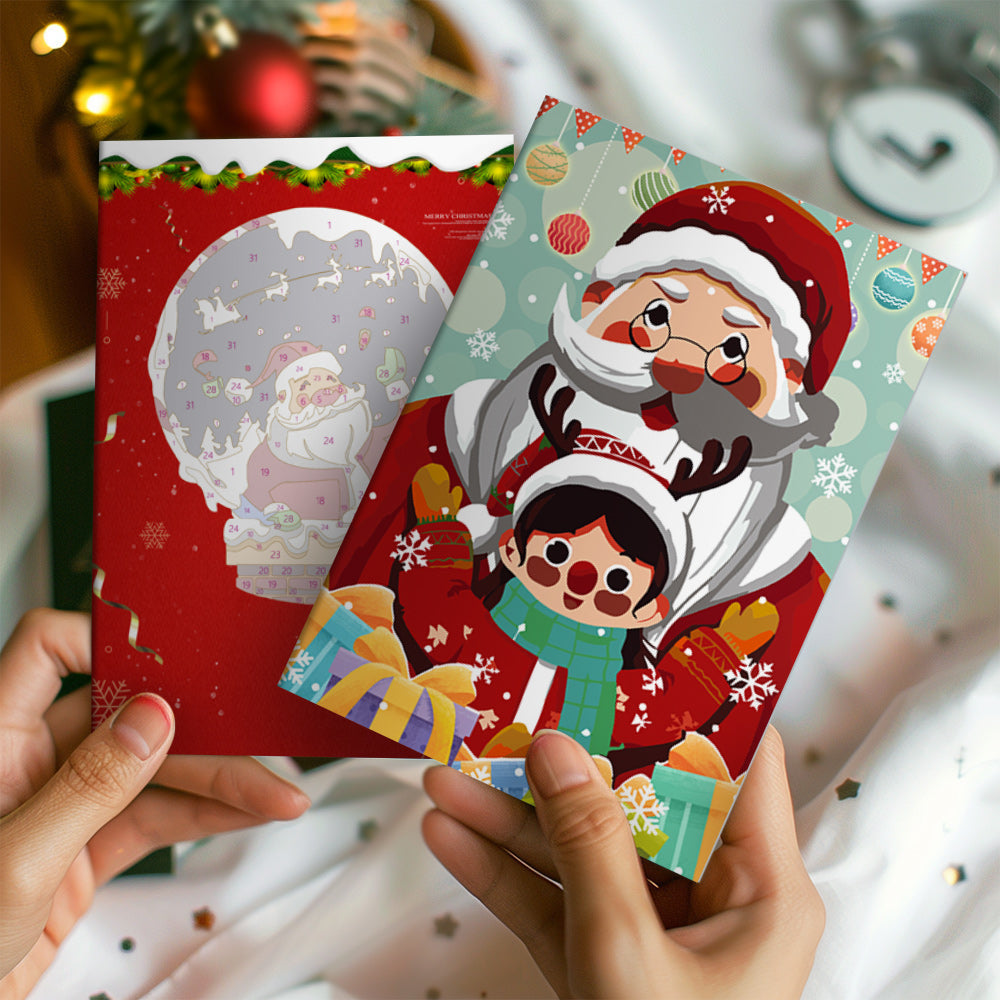 Paint by Numbers Christmas Card - Santa Collection (Set of 6)