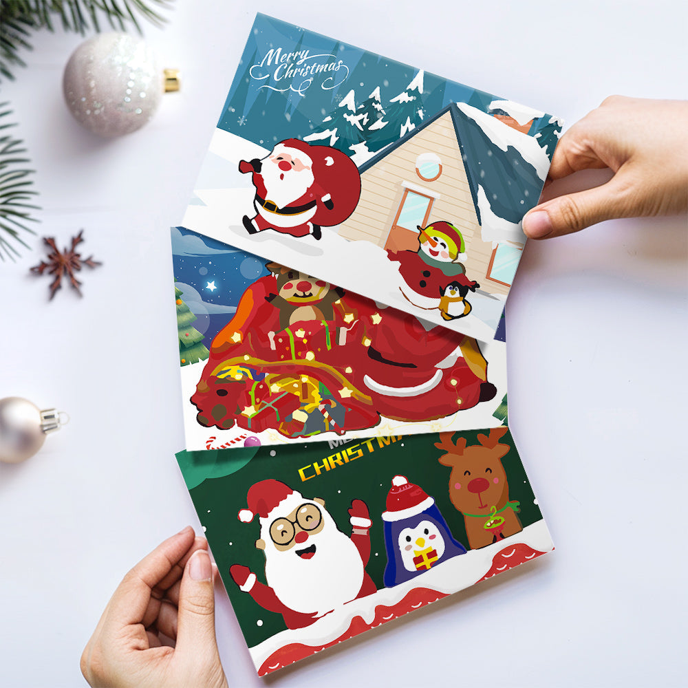Paint by Numbers Christmas Card - Gifts Collection (Set of 6)