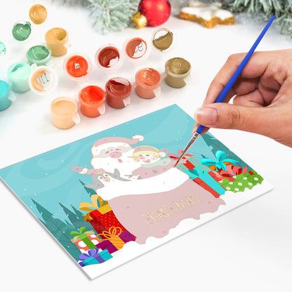 Paint by Numbers Christmas Card - Gifts Collection (Set of 6)