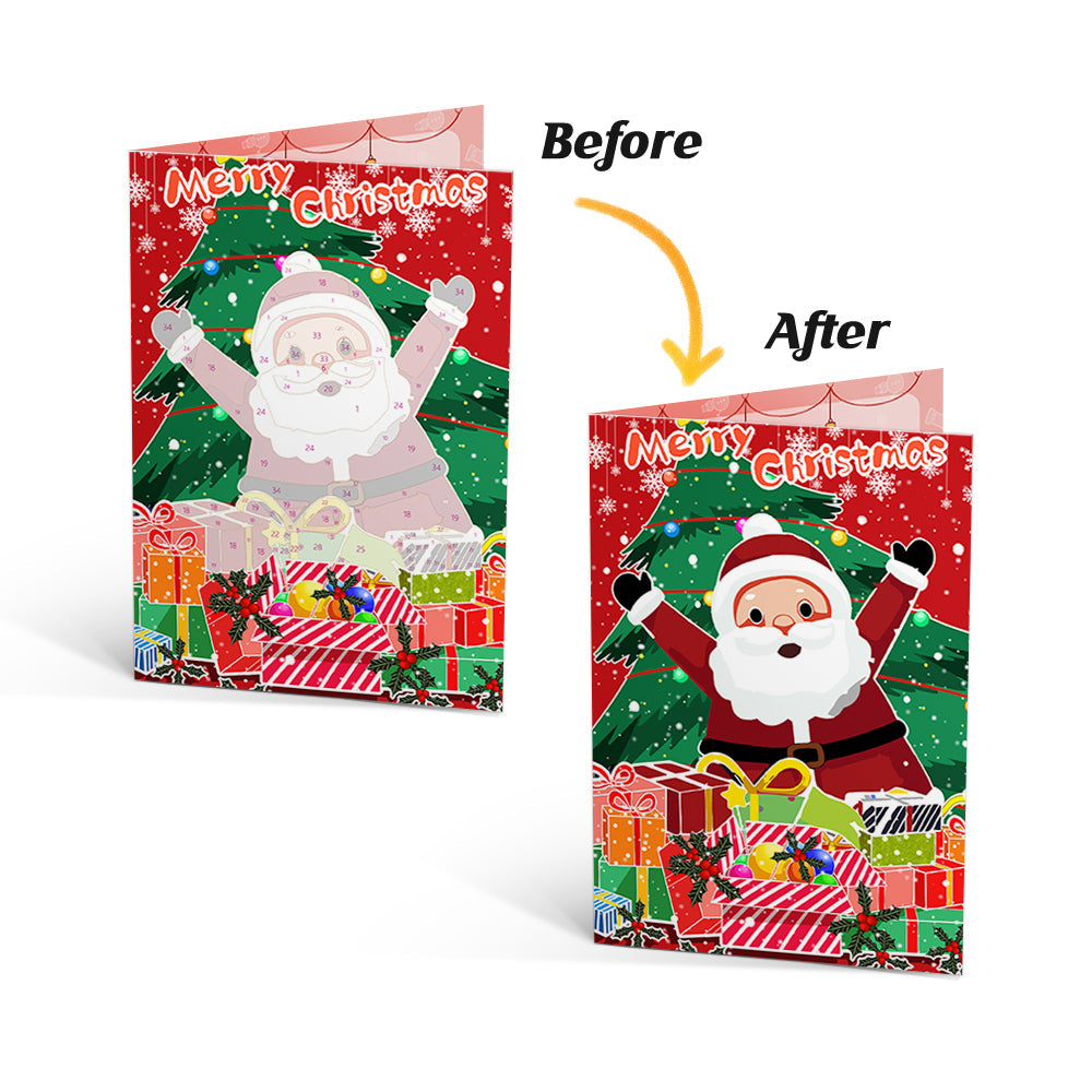 Paint by Numbers Christmas Card - Santa Collection (Set of 6)
