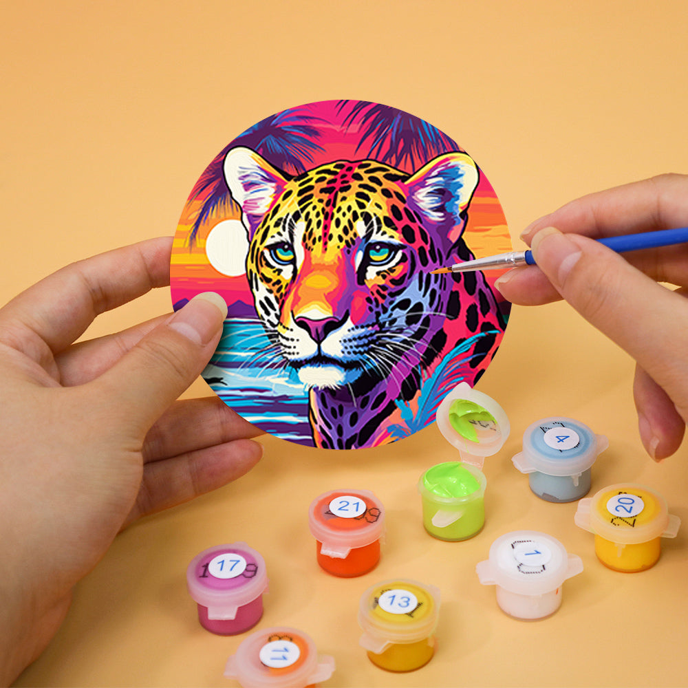 Animal Print Paint By Numbers Coaster Set (6 Pack)