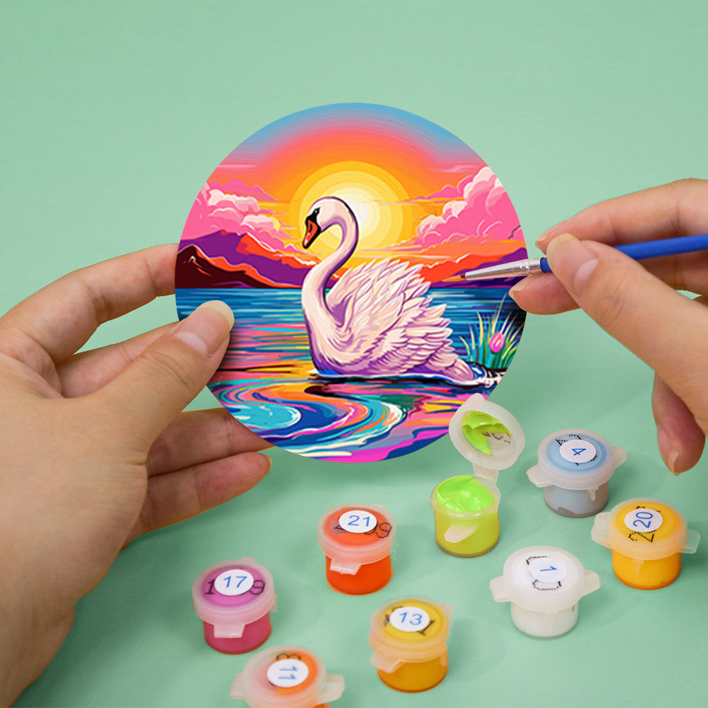 Marine Life Print Paint By Numbers Coaster Set (6 Pack)