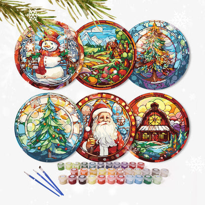 Paint By Numbers Placemats - Christmas Collection 1 (6 Pack, 20 cm Size)