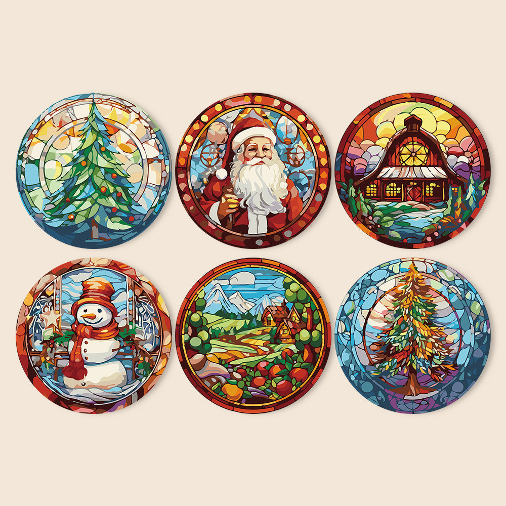 Paint By Numbers Placemats - Christmas Collection 1 (6 Pack, 20 cm Size)