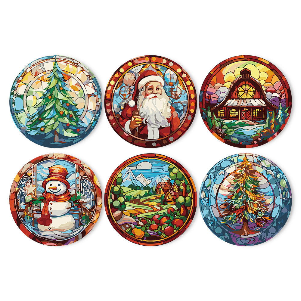 Paint By Numbers Placemats - Christmas Collection 1 (6 Pack, 20 cm Size)
