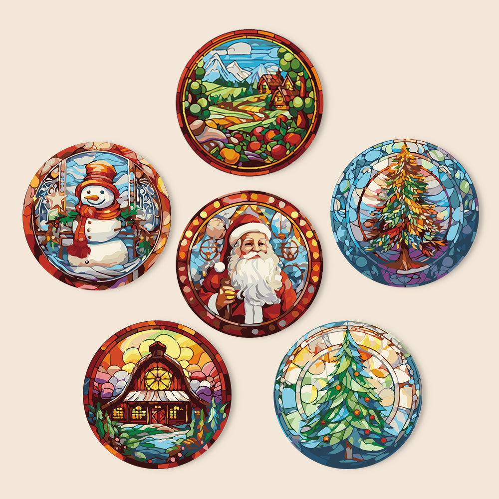 Paint By Numbers Placemats - Christmas Collection 1 (6 Pack, 20 cm Size)