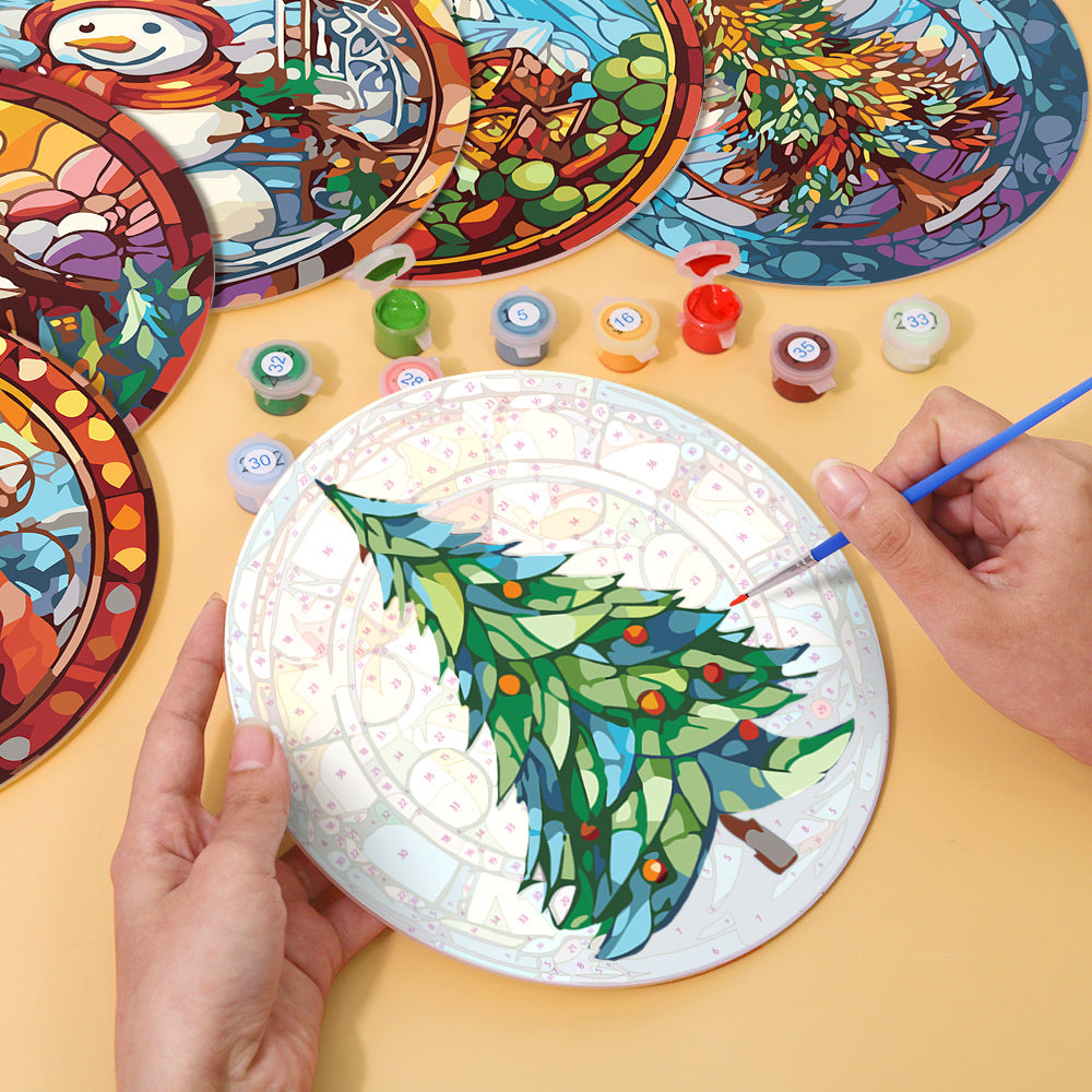 Paint By Numbers Placemats - Christmas Collection 1 (6 Pack, 20 cm Size)