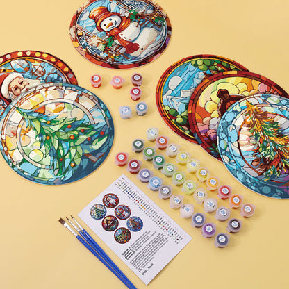 Paint By Numbers Placemats - Christmas Collection 1 (6 Pack, 20 cm Size)