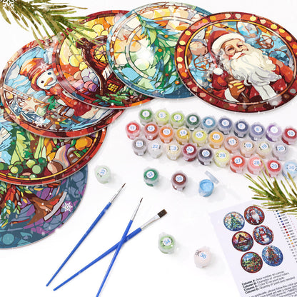 Paint By Numbers Placemats - Christmas Collection 1 (6 Pack, 20 cm Size)
