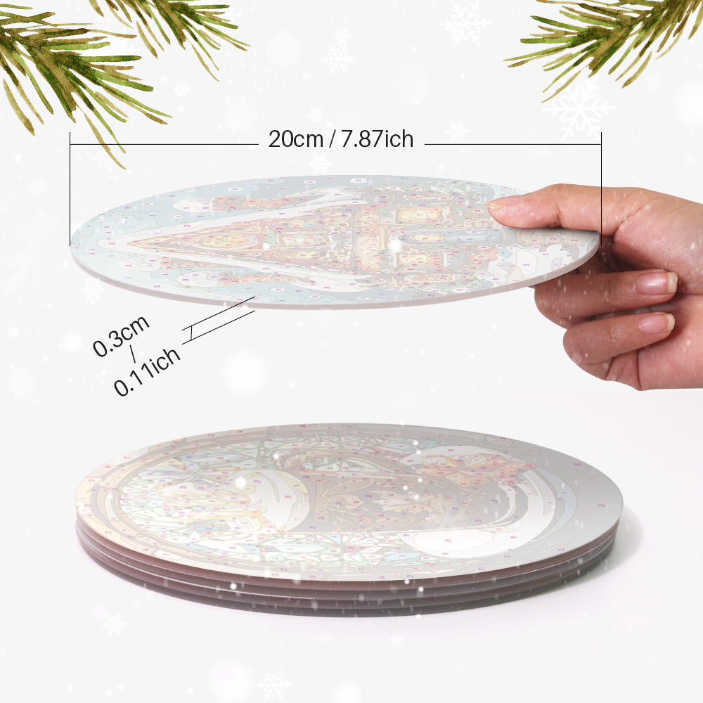 Paint By Numbers Placemats - Christmas Collection 2 (6 Pack, 20 cm Size)