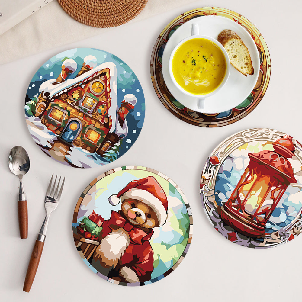 Paint By Numbers Placemats - Christmas Collection 2 (6 Pack, 20 cm Size)