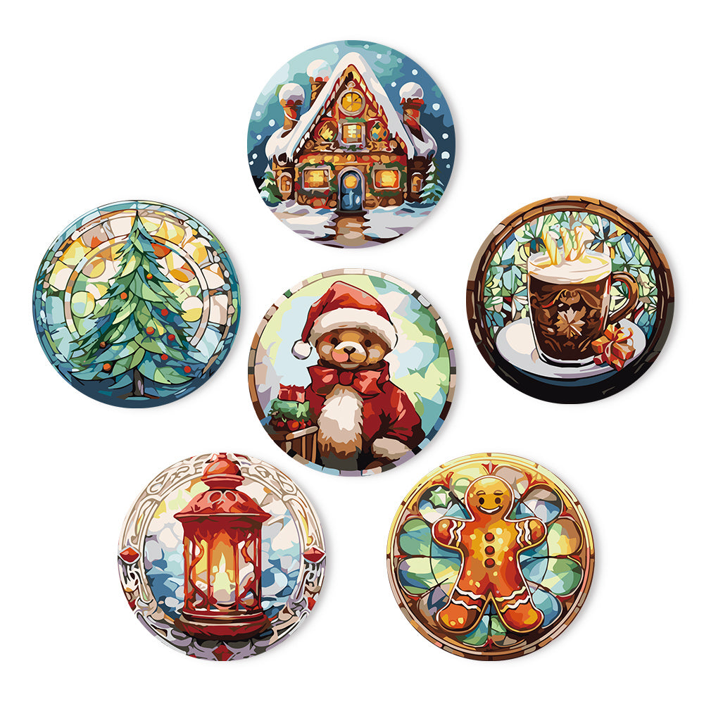 Paint By Numbers Placemats - Christmas Collection 2 (6 Pack, 20 cm Size)