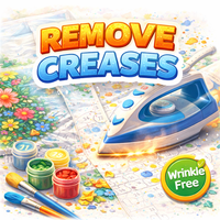 How can I remove the creases from the canvas?