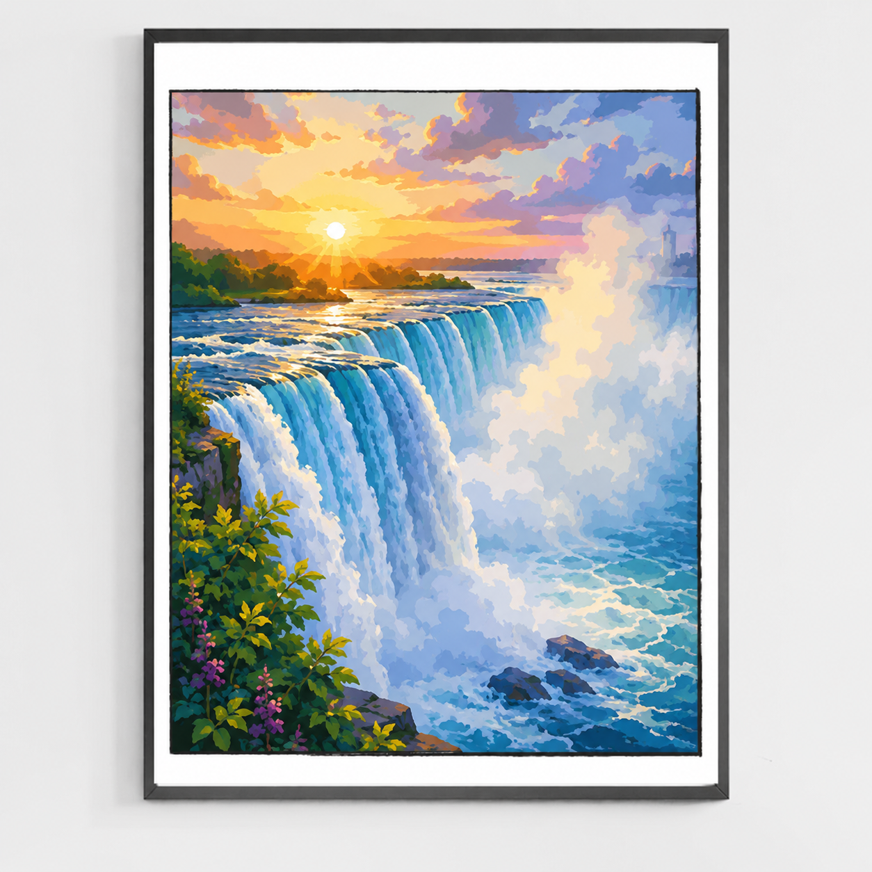 Niagara Falls Sunrise - DIY Paint by Numbers