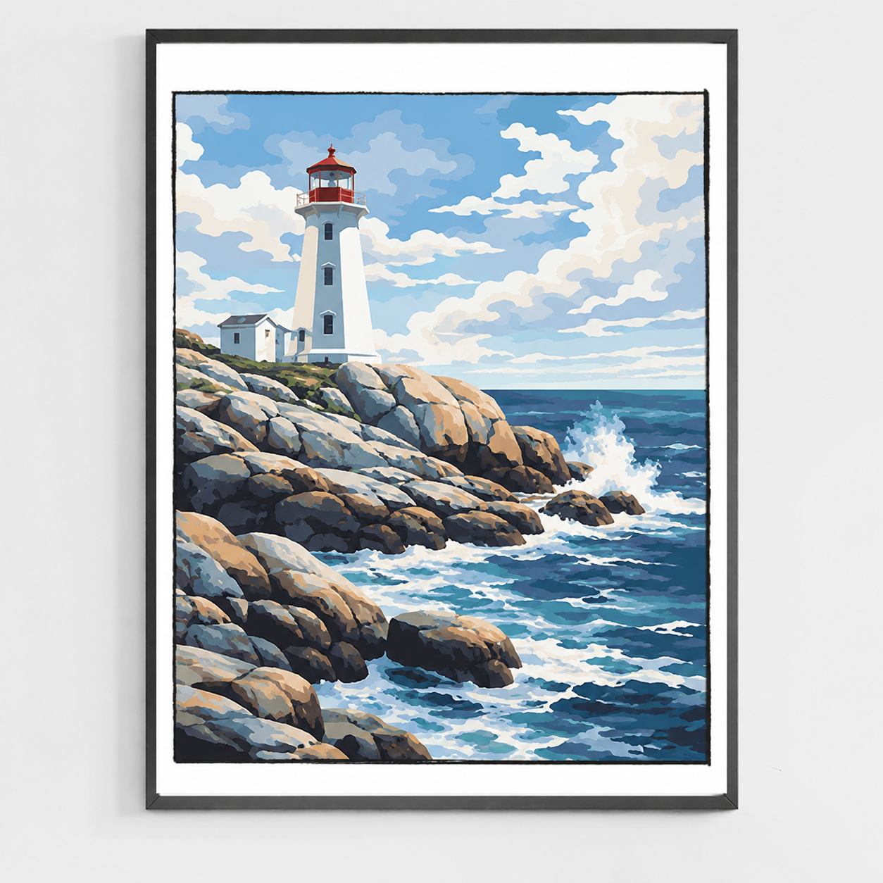 Peggy’s Cove Lighthouse - DIY Paint by Numbers