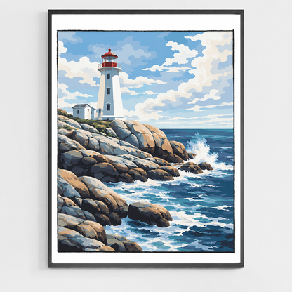 Peggy’s Cove Lighthouse - DIY Paint by Numbers