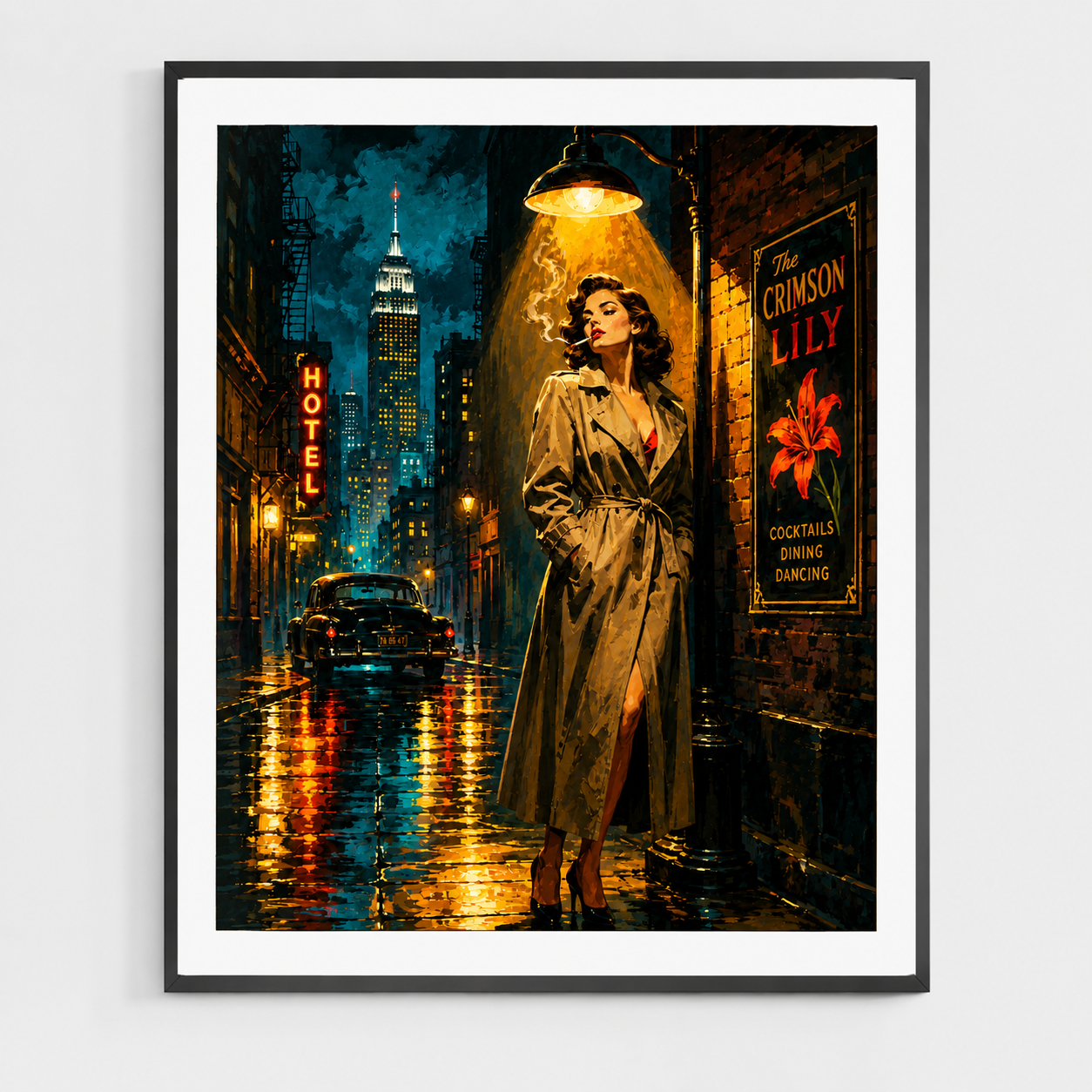 Noir Elegance in the City Night - DIY Paint by Numbers