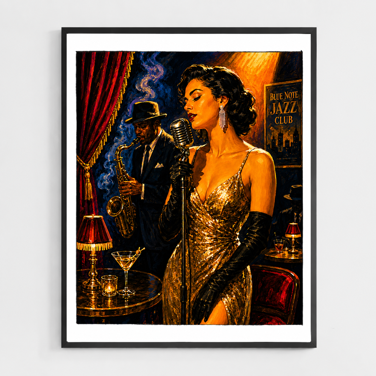 Glamorous Jazz Night at the Blue Note - DIY Paint by Numbers
