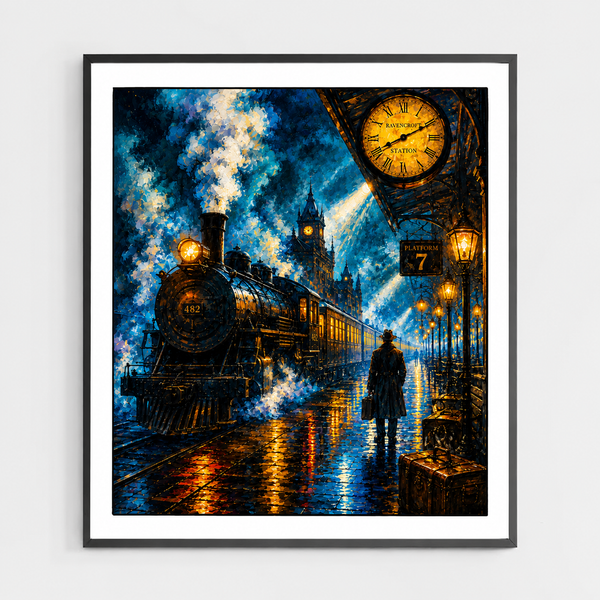 Rainy Night at Ravencroft Station - DIY Paint by Numbers