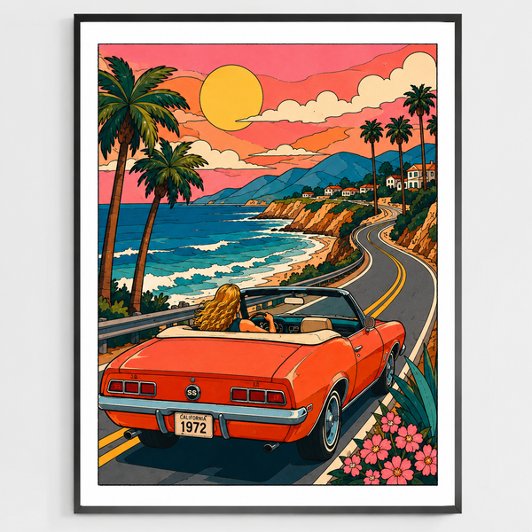 California Sunset Coastal Drive - DIY Paint by Numbers
