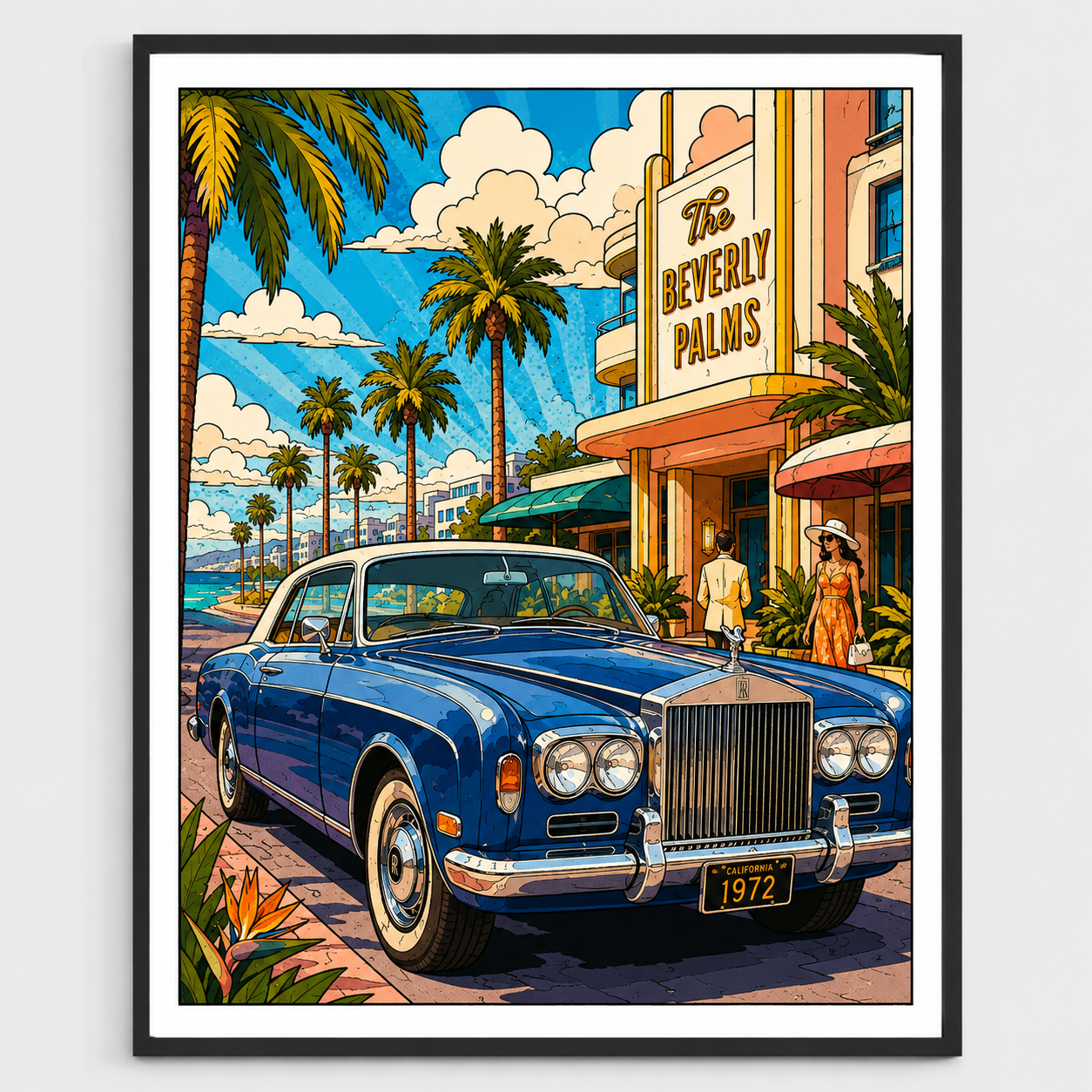 Beverly Palms Luxury Drive - DIY Paint by Numbers