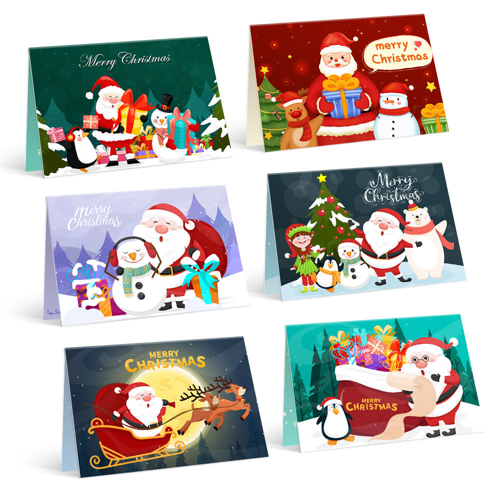 Paint by Numbers Christmas Card - Snowman Collection (Set of 6)