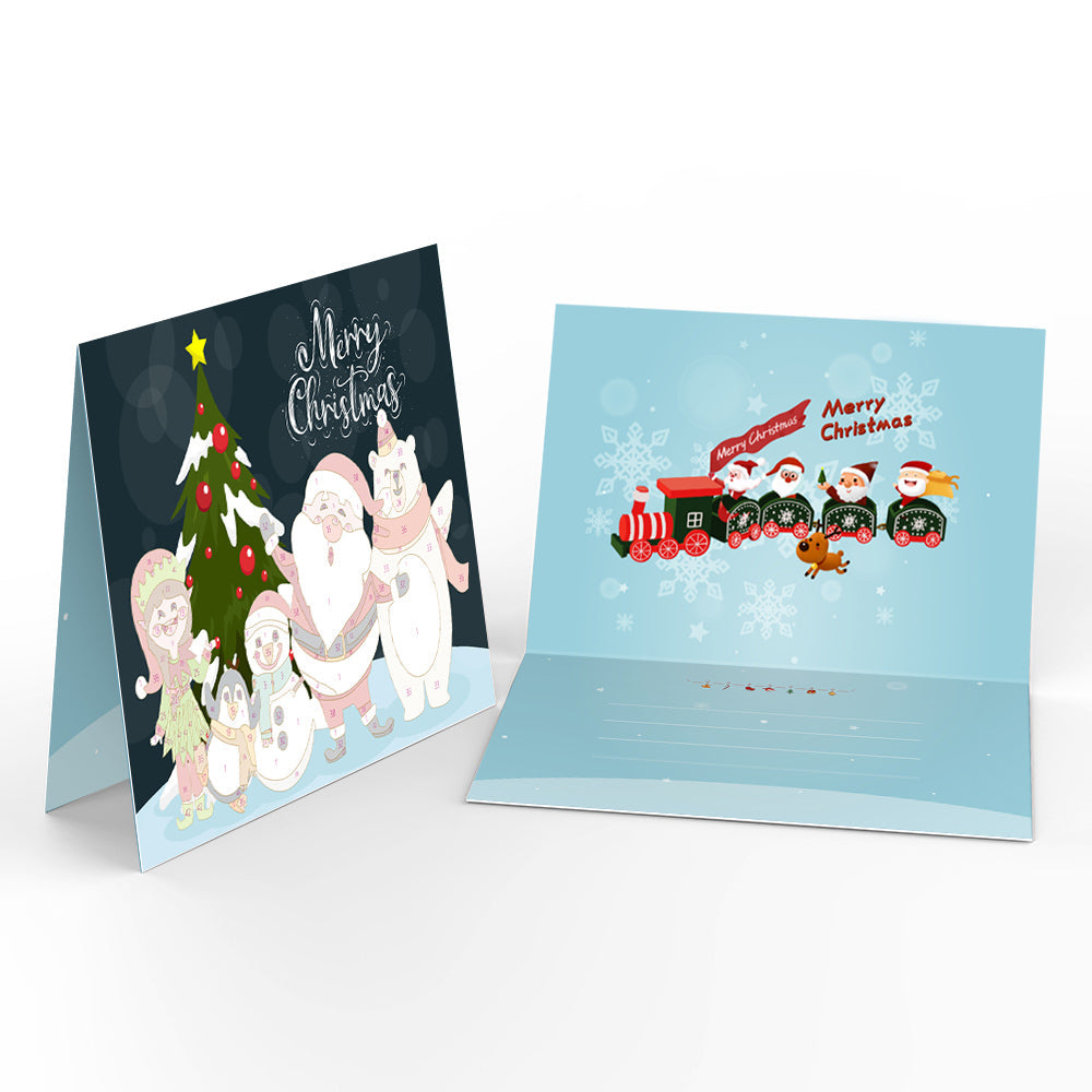 Paint by Numbers Christmas Card - Snowman Collection (Set of 6)