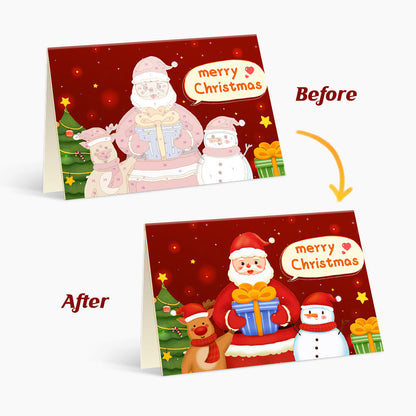 Paint by Numbers Christmas Card - Snowman Collection (Set of 6)