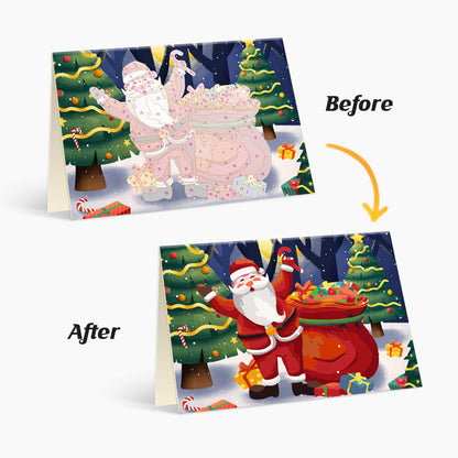Paint by Numbers Christmas Card - Snow Collection (Set of 6)