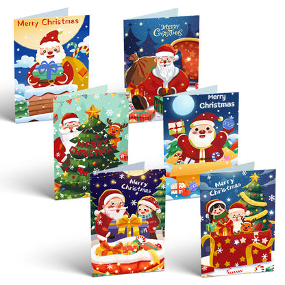 Paint by Numbers Christmas Card - Christmas Tree Collection (Set of 6)