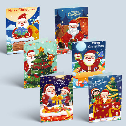 Paint by Numbers Christmas Card - Christmas Tree Collection (Set of 6)
