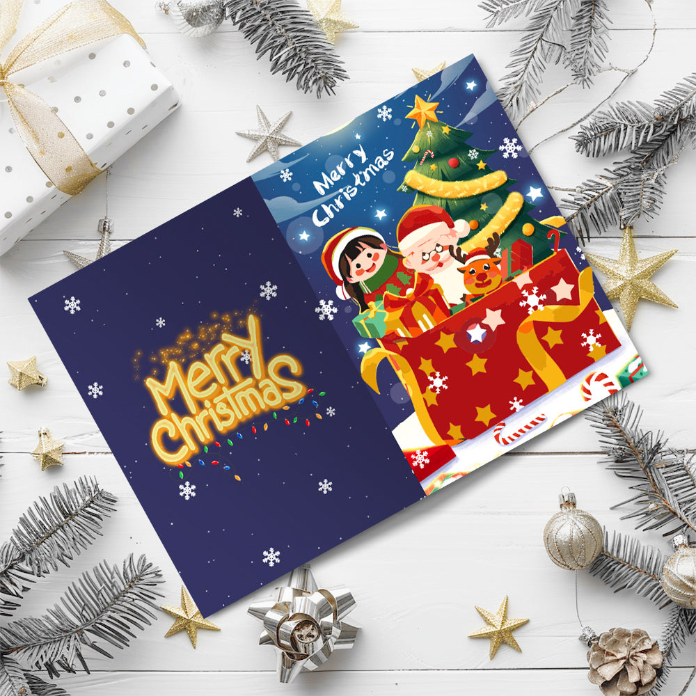 Paint by Numbers Christmas Card - Christmas Tree Collection (Set of 6)