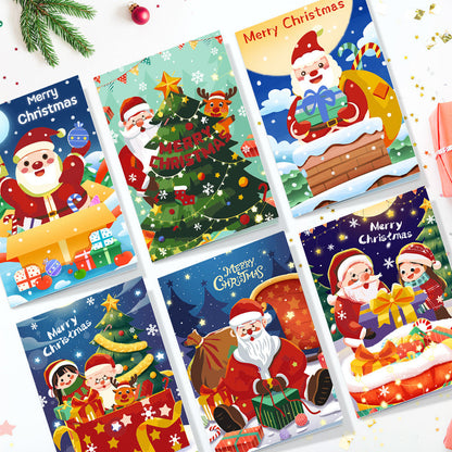 Paint by Numbers Christmas Card - Christmas Tree Collection (Set of 6)