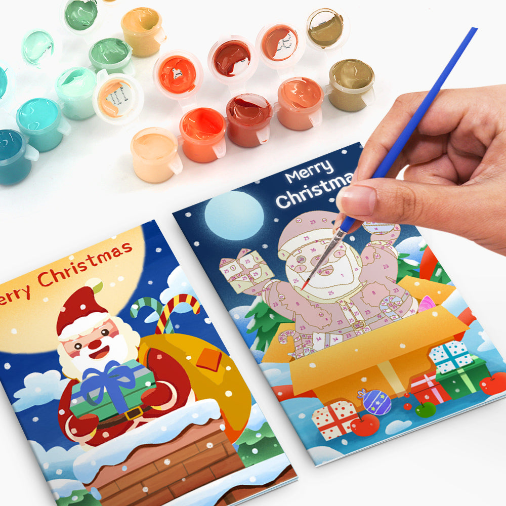 Paint by Numbers Christmas Card - Christmas Tree Collection (Set of 6)