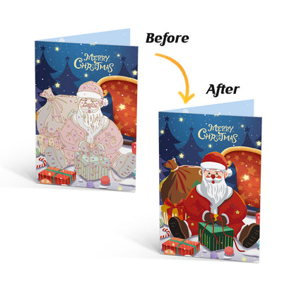Paint by Numbers Christmas Card - Christmas Tree Collection (Set of 6)