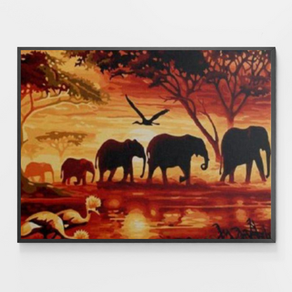 African Elephant - DIY Paint by Numbers