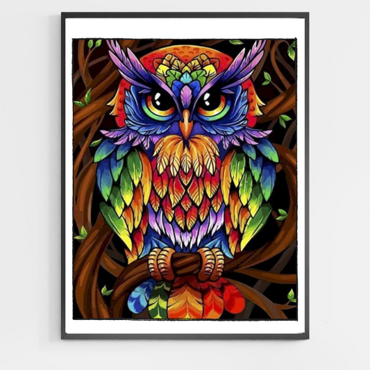 Colorful Owl - DIY Paint by Numbers