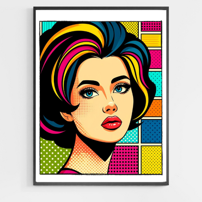 Pop Art Beautiful Girl - DIY Paint By Numbers