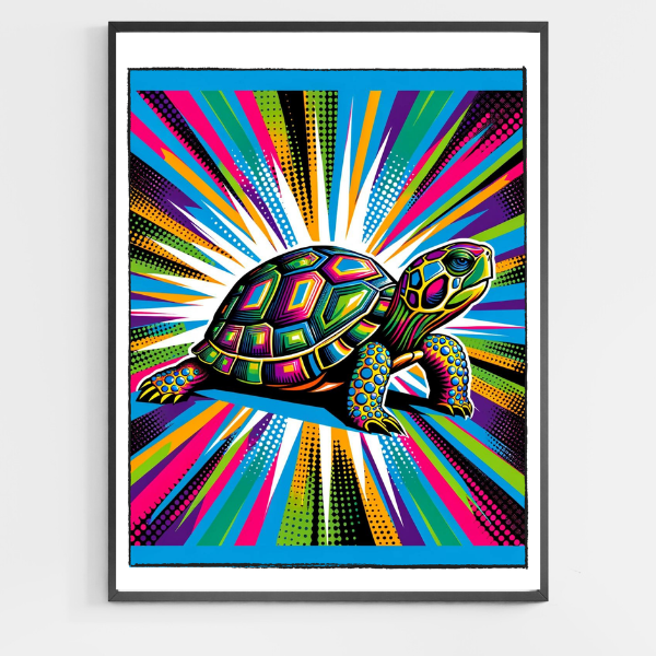 Pop Art Turtle - DIY Paint by Numbers