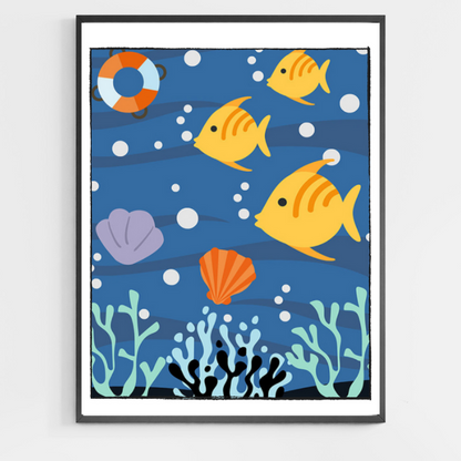 Sea Life  - DIY Paint by Numbers for Kids