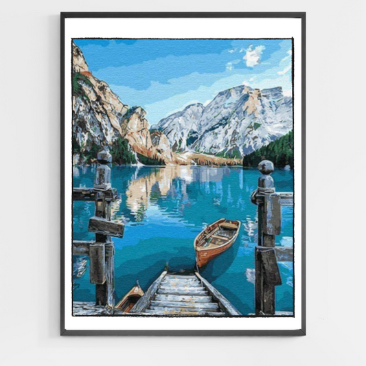 Blue Water Lake - DIY Paint by Numbers
