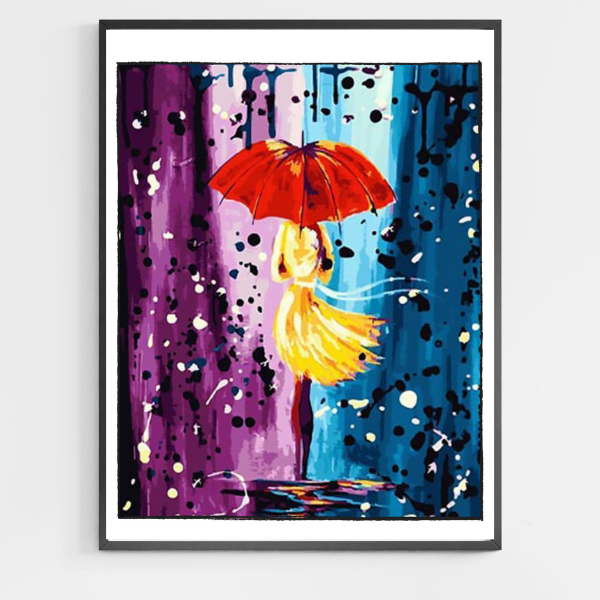 Under the umbrella - DIY Paint by Numbers